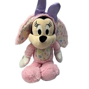 Disney Minnie Mouse Easter Bunny Plush Pink Just Play 18 Inch Stuffed Animal Toy